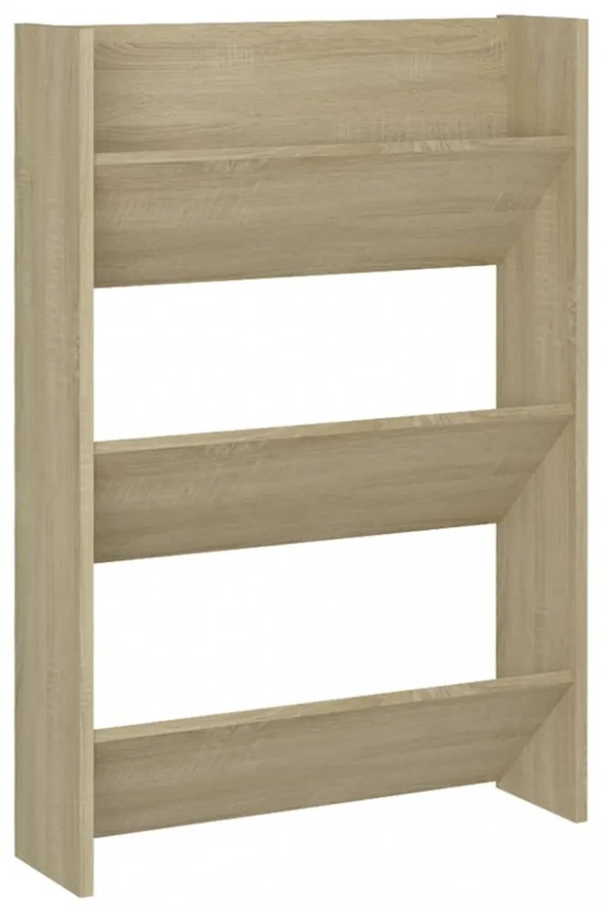 2 db sonoma-tölgy fali cipősszekrény 60 x 18 x 90 cm