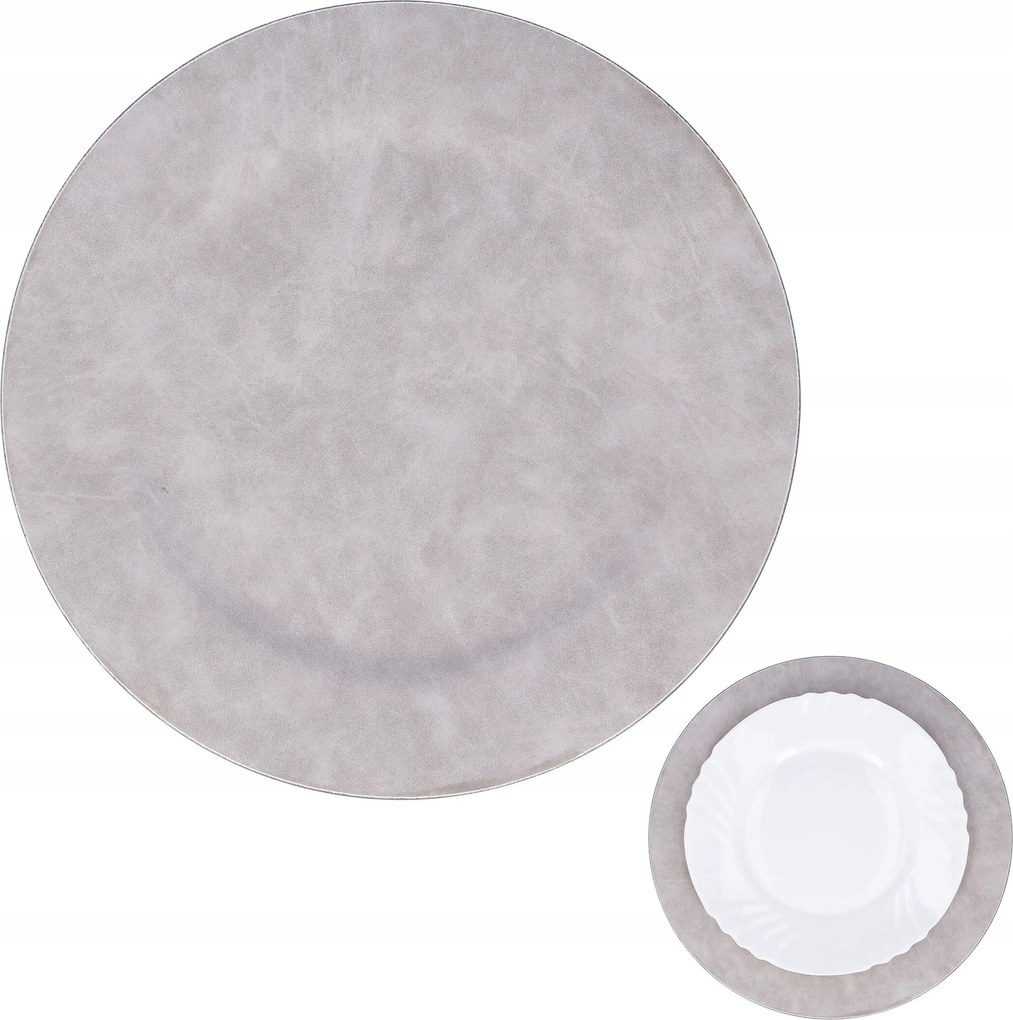 Tányéralátét tálca alátét tányéralátét szürke matt Ø33 cm