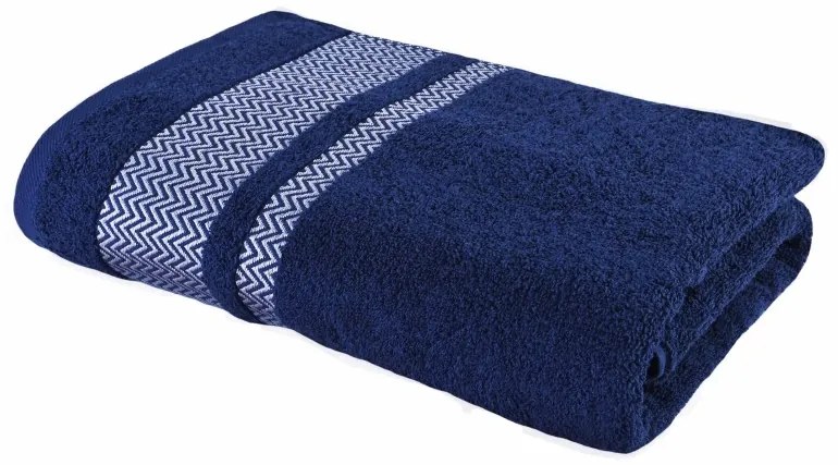 EMI Ates sötétkék pamut fürdőlepedő 70x140 cm