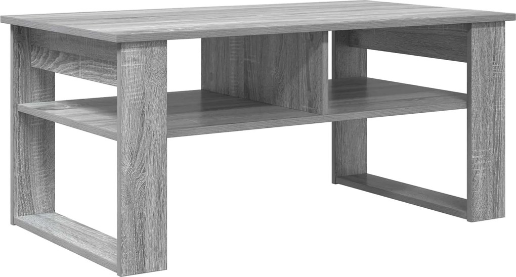 vidaXL Dohányzóasztal tárolóval Szürke Sonoma 96 x 54 x 44 cm Faanyag