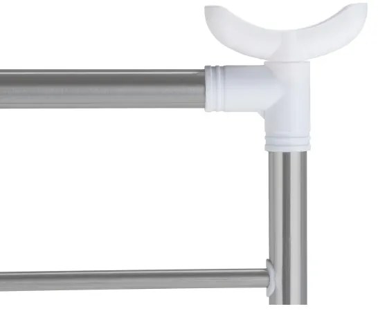 WENKO 3772020100 - PROFI szárítóállvány 65x150 cm rozsdamentes acél/ezüst/fehér