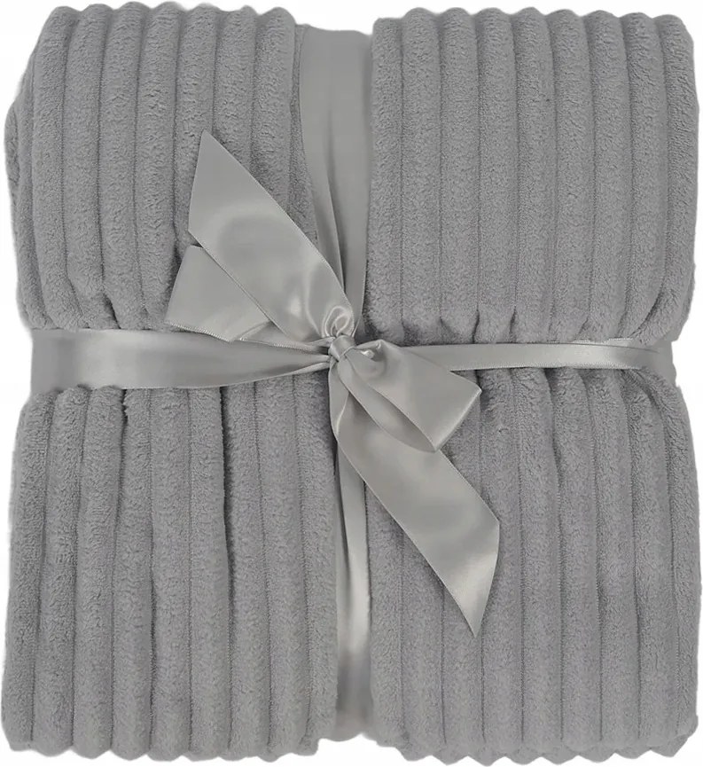 Takaró 200x220 Szürke Puha Meleg Kanapé Pléd Ajándék Ágytakaró