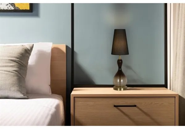 Searchlight EU23186BK - Asztali lámpa MARAKESH 1xE27/60W/230V