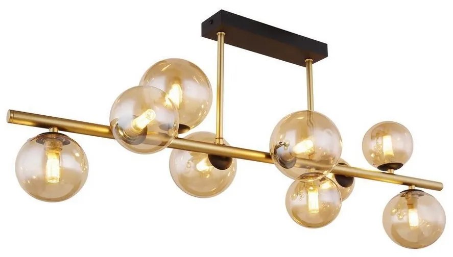 Globo 56135-9D - LED Csillár rúdon RIHA 9xG9/3W/230V sárgaréz