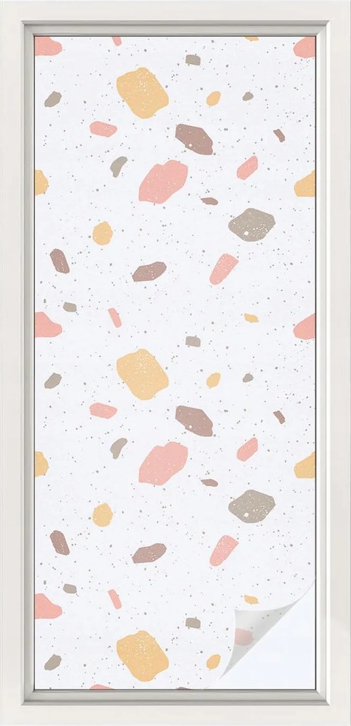 Ablaküvegfólia Adatvédelem Absztrakt terrazzo 50x116 cm