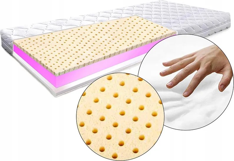 Matrac 100x180 Latex Memory Visco H3/H4 16cm