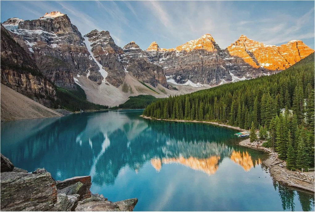 Fotótapéta Flizelin Dekoratív Hálószoba Hegyi tükröződés 104x70