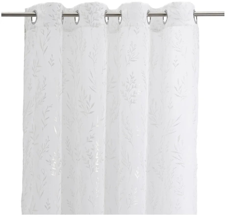 Fehér-ezüstszínű fényáteresztő függöny 140x260 cm Buds – Casa Selección