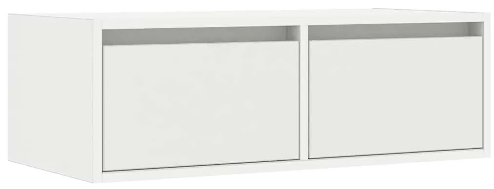 TV szekrény LED világítással fehér 75x35,5x25 cm
