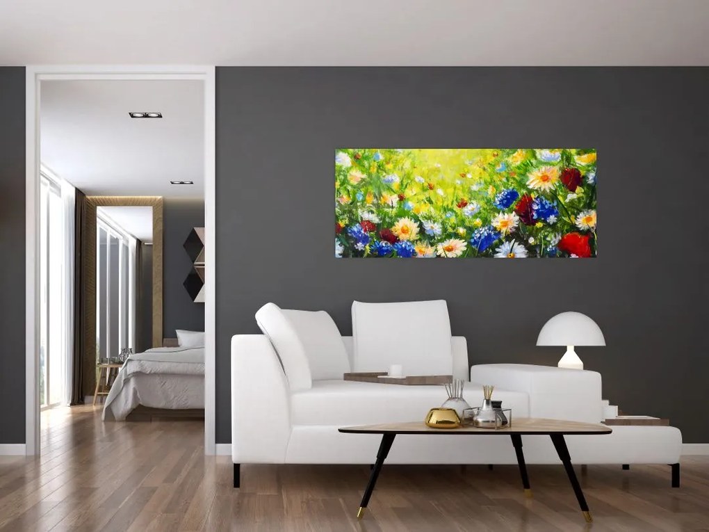 Vadvirágok képe (120x50 cm)