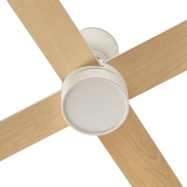 FARO 34355-1TW - LED Dimmelhető mennyezeti ventilátor RUDDER L 20W/230V fehér/bézs átm. 132 cm+RC