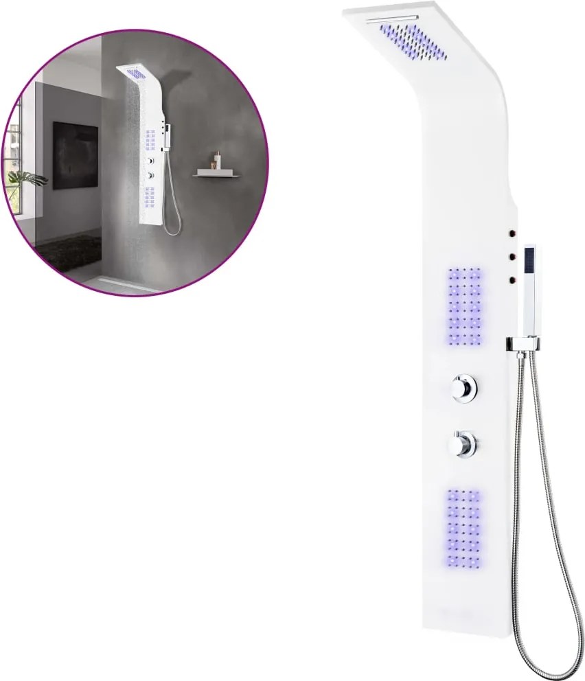 vidaXL fehér alumínium zuhanypanel 20 x 44 x 130 cm