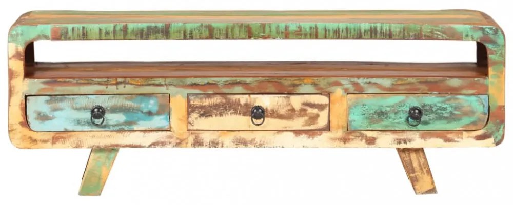 tömör újrahasznosított fa TV-szekrény 117 x 30 x 41 cm