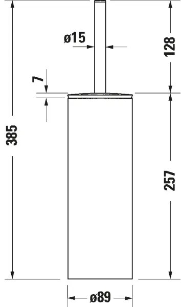 Duravit 99284600 - Álló WC-kefe D-CODE matt fekete