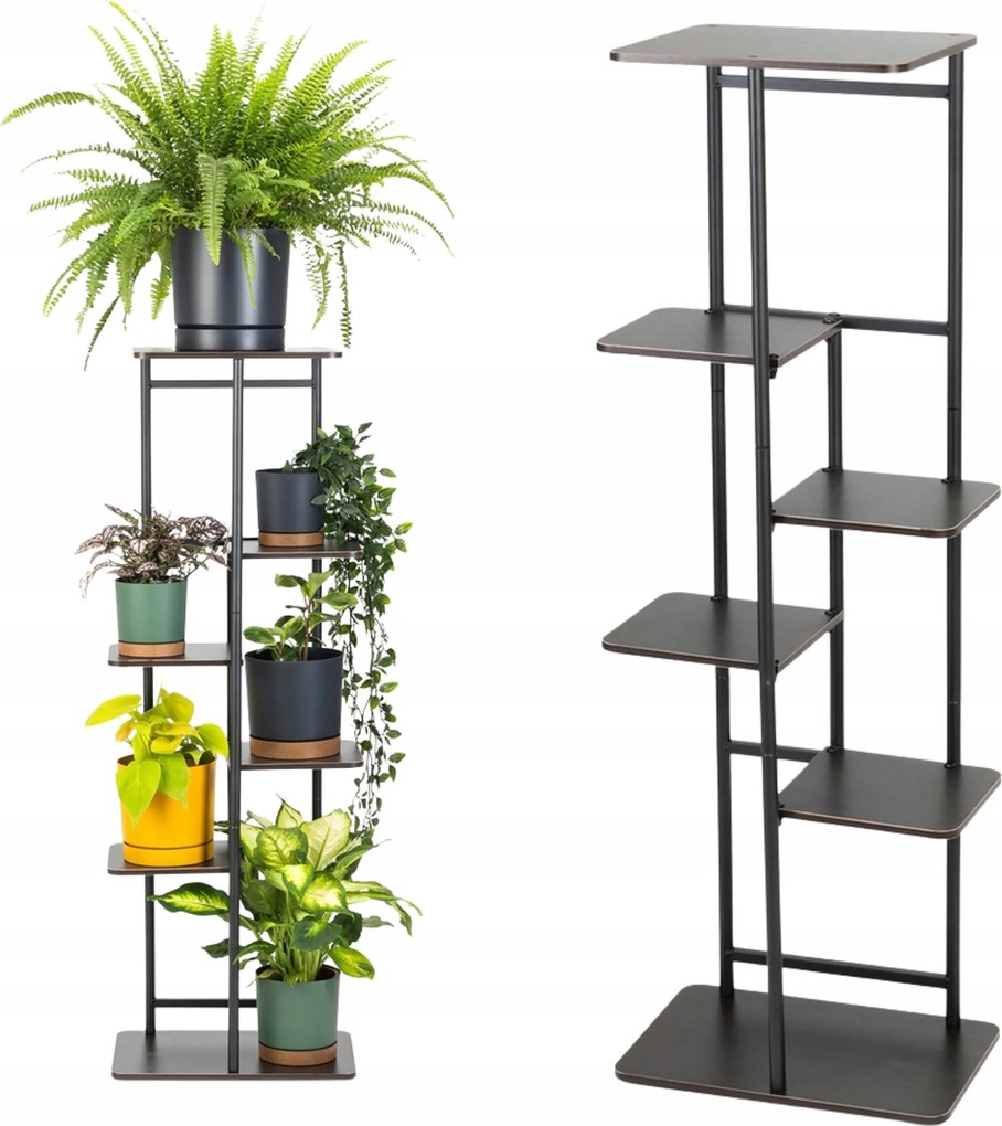 Univerzális álló virágágyás Virágtartó Állvány fém 7 szint 106cm venge