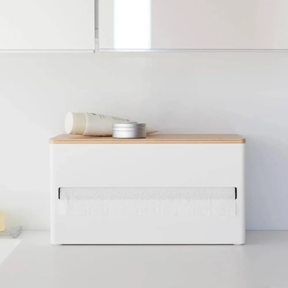 Fehér fém papírtörlő tartó Rin – YAMAZAKI