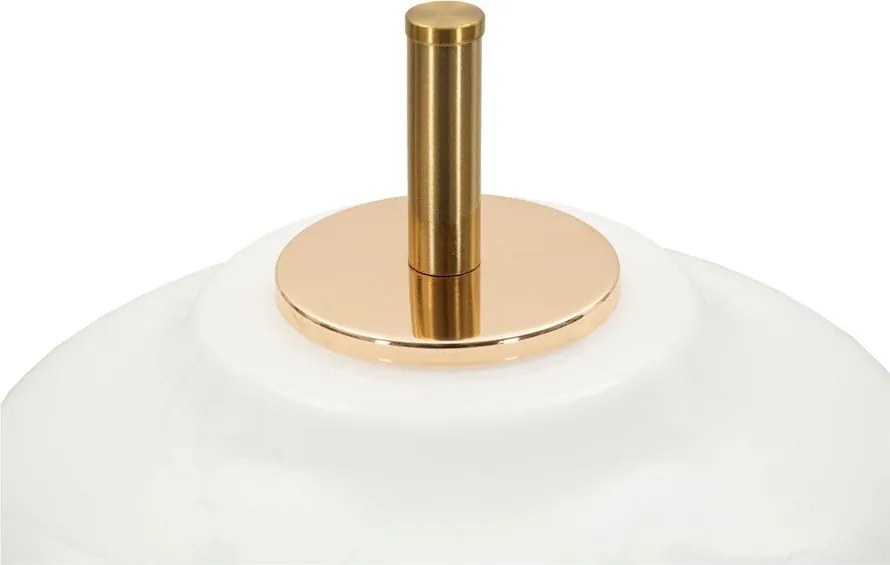 Fehér-fekete asztali lámpa üveg búrával (magasság 46 cm) Vintage – Mauro Ferretti