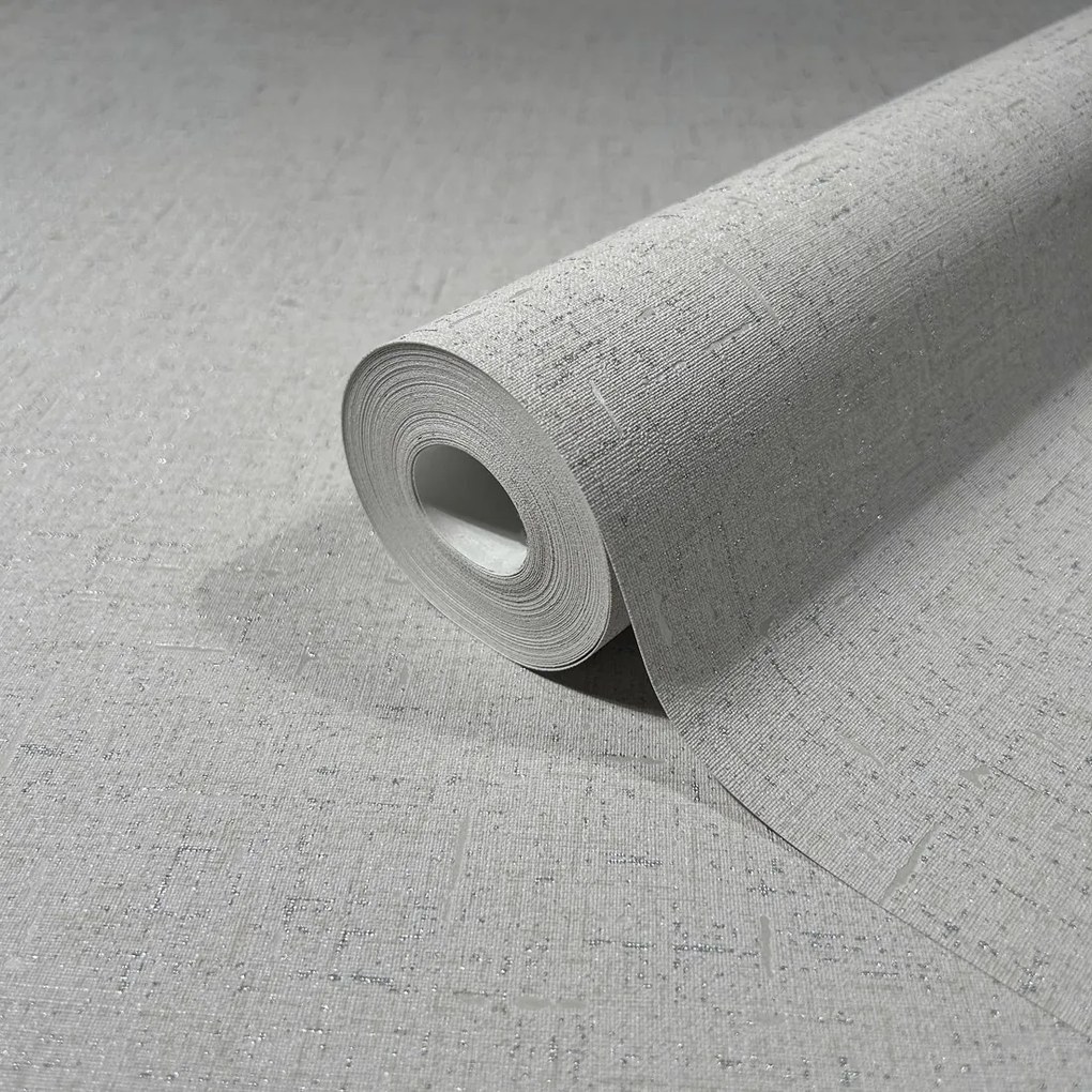Szürke Vinil Tapéta Dombornyomott Szövet Utánzat