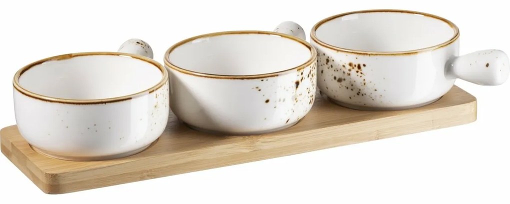 Mäser 4 részes tálalóedény-készlet tálcával PintarII