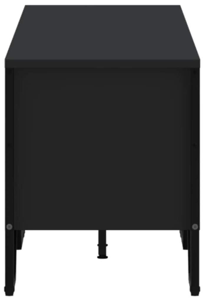 fekete szerelt fa TV-szekrény 180 x 34 x 41 cm