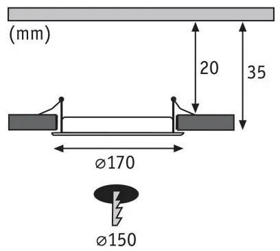 Paulmann 92062 - LED/12W IP44 Fürdőszobai beépíthető lámpa QUAL 230V 2700K