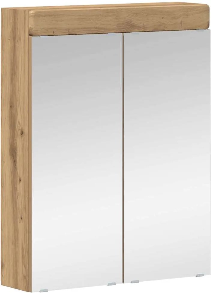 vidaXL Fürdőszobai tükörszekrény TULUM Artisan tölgy 60 x 16,5 x 78 cm
