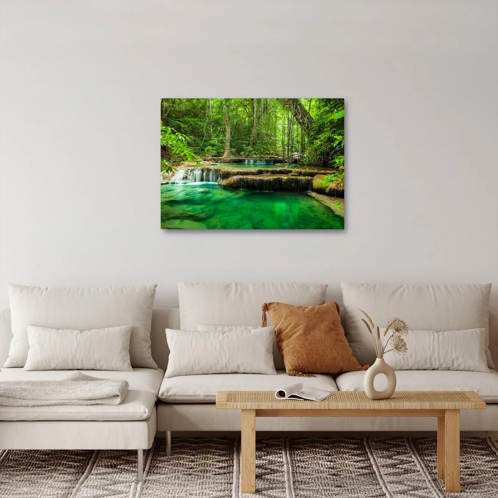 Kép - Zöld vízesés (70x50 cm)