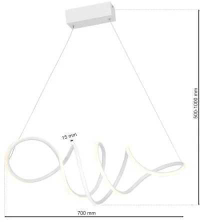 LED Csillár zsinóron LOCA LED/50W/230V