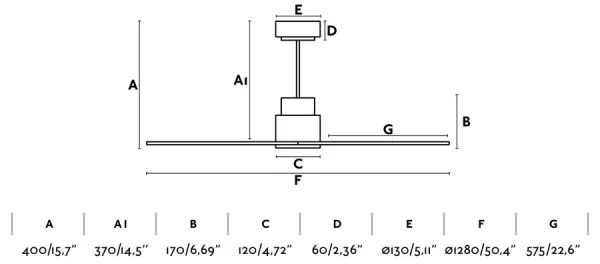 FARO 33478 - Mennyezeti ventilátor NASSAU á. 128 cm + távirányító