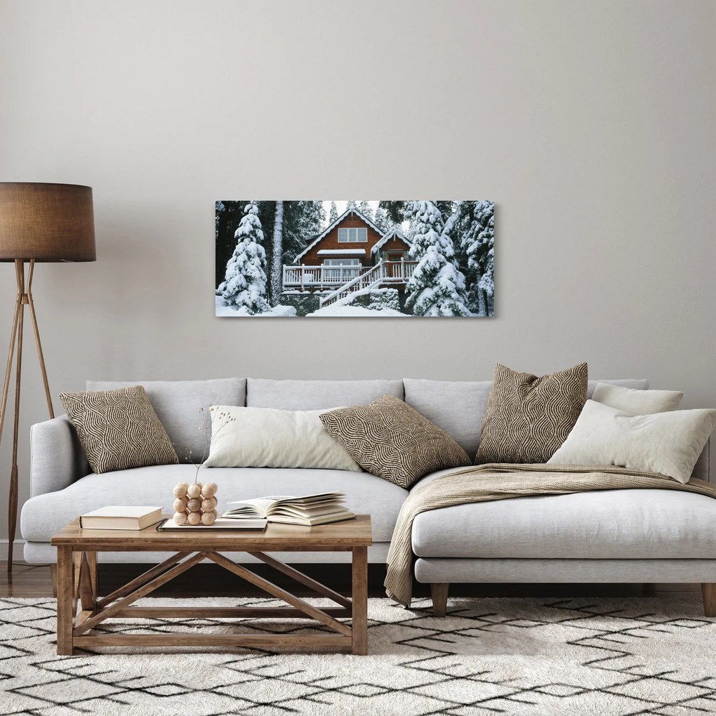 Kép - Fából készült házikó (120x50 cm)