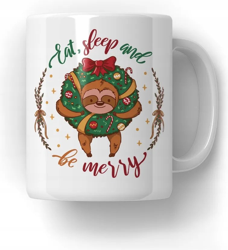 Eat Sleep Merry Bögre Mikulás Ajándék