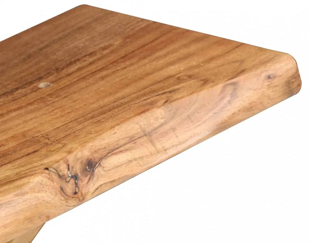 2 db tömör akácfa fali polc 60x20x18 cm