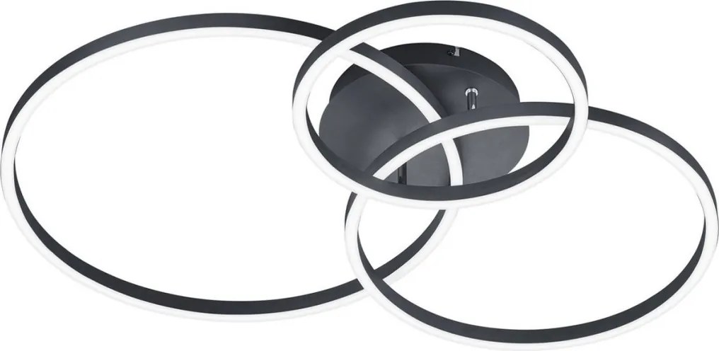 TRIO 670810632 WINONA Modern LED Mennyezeti Lámpa Fekete LED IP20