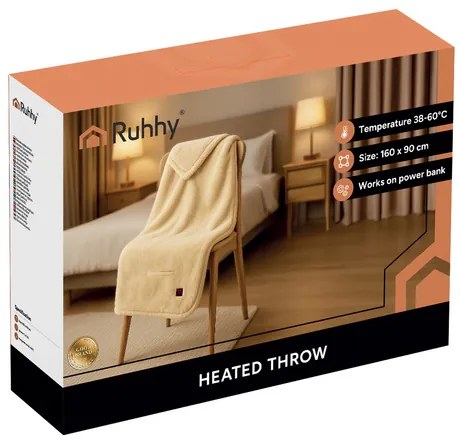 Fűtött elektromos takaró / pléd - Ruhhy