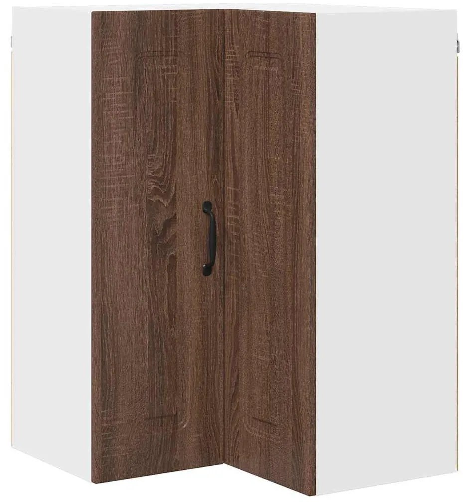 Fali konyhaszekrény ajtóval Barna Tölgy 57 x 57 x 80 cm Faanyag