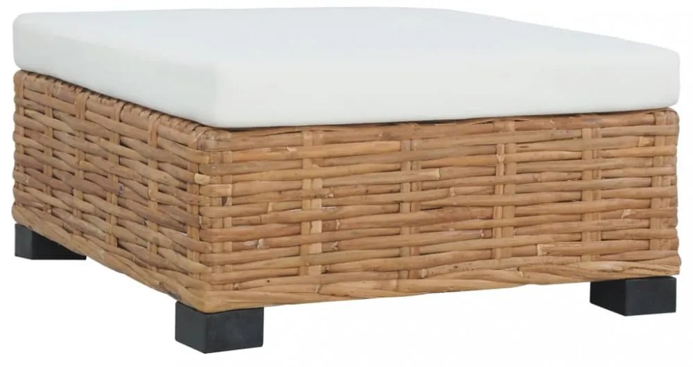 természetes rattan lábtartó párnával