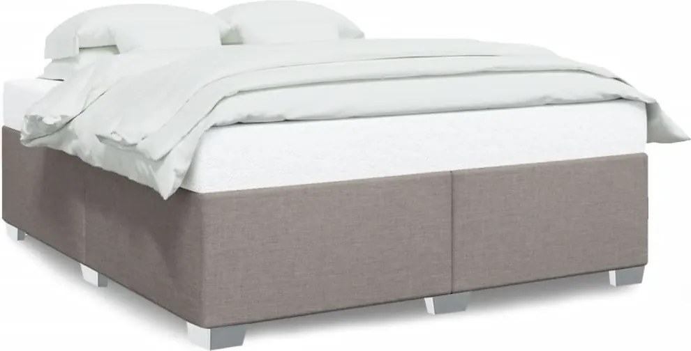 vidaXL tópszínű szövet ágykeret matrac nélkül 200 x 200 cm