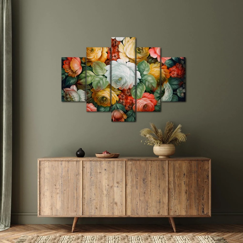 A festett virágcsokor képe (150x105 cm)