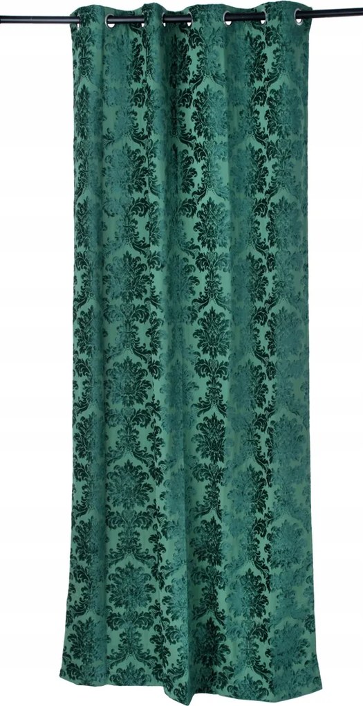 Függöny 135x270 Poliészter Zöld Jacquard Átvezető Zöld Bax Inspiracja