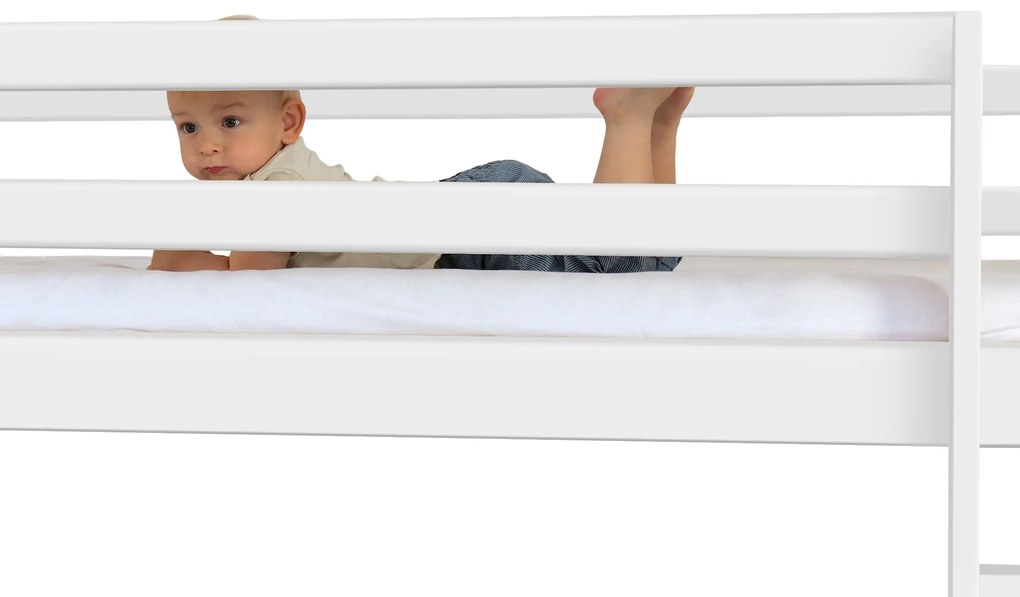 Wilsondo PETRA 5 emeletes ágy pótággyal - fehér Méret: 200x90