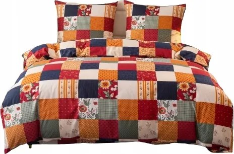 Kétszemélyes ágyneműhuzat garnitúra 160x200 2 70X80 Ágyneműhuzat Virágok Kockás