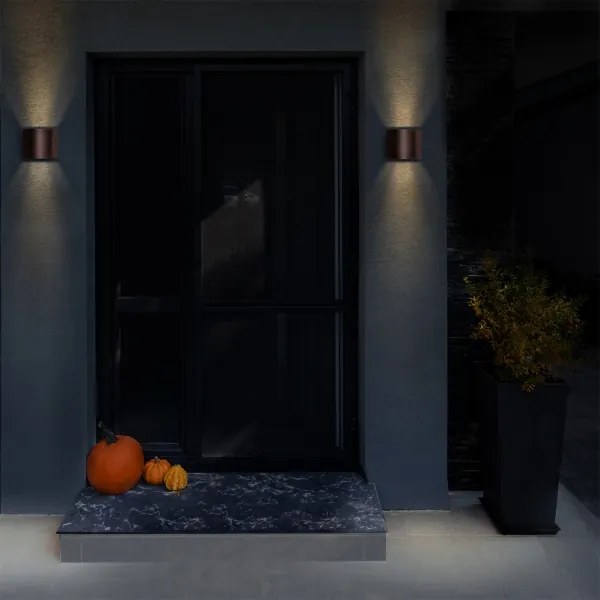 Brilagi - LED kültéri fali lámpatest RONDO LED/6W/230V barna IP54