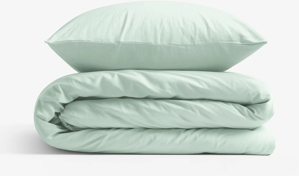 Goldea pamut ágyneműhuzat garnitúra - világos menta 140 x 200 és 70 x 90 cm