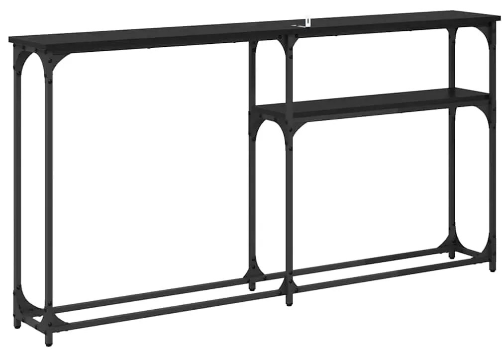 Konzolasztal Musta tammi 145x22.5x75cm Faanyag