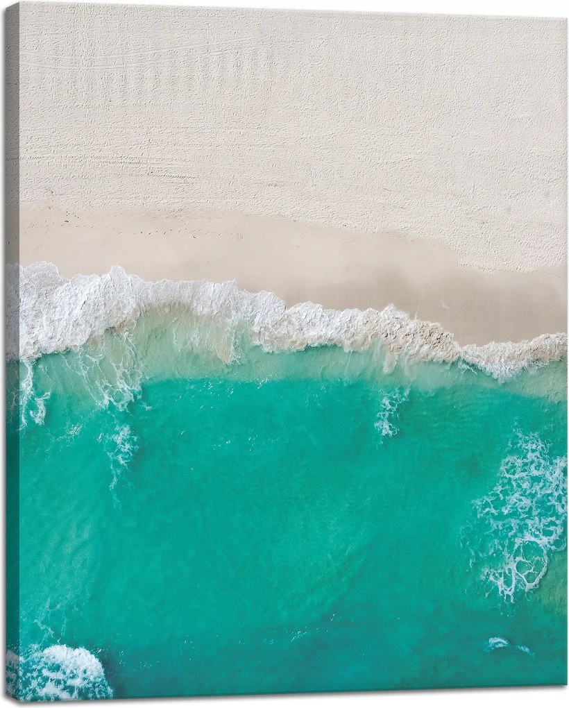 Vászonkép Hullámok Tengerpart Homok Víz 40x50 cm Ideális ajándék