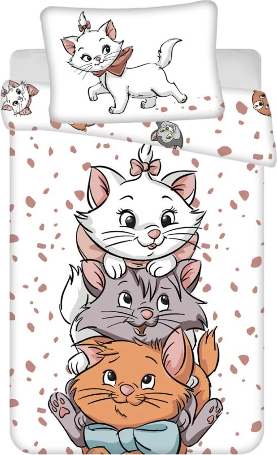 Disney Marie Friends gyerek, ovis ágyneműhuzat 100×135 cm, 40×60 cm
