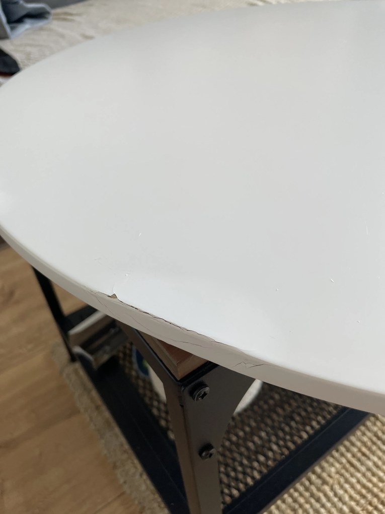 AKCIÓ Fehér kerek étkezőasztal KAMI 80x80 cm II. minőség