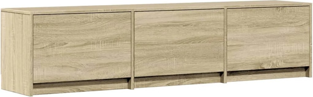 vidaXL TV szekrény leddel fiókkal Sonoma 165 x 34 x 40 cm Faanyag