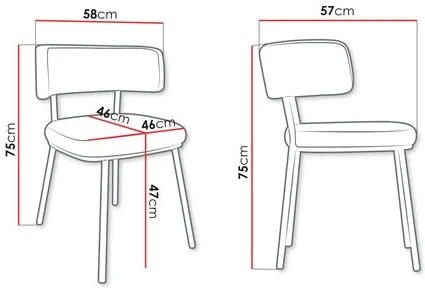 Étkezőszék Sorossa (smaragd + fekete) . 1103516
