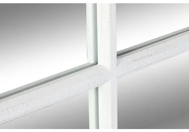 Fahér nagy fali tükör fa kerettel ablakos design 70,5x4x170,5 cm